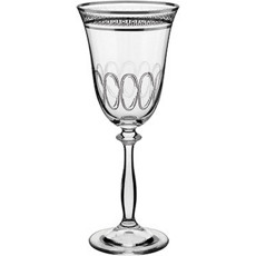 Imagem de JOGO DE TAÇAS PARA VINHO BOHEMIA ANGELA 250ML CRISTAL TRANSP 6 PEÇAS DECORADO - Gs Comercio Internacional Ltda