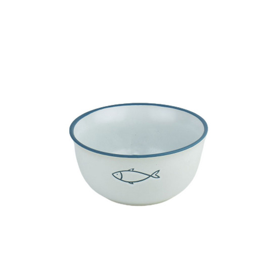 Imagem BOWL NÁUTICO COR BRANCO PEIXE  13X13X7CM (DECORAÇÃO PRAIA) 