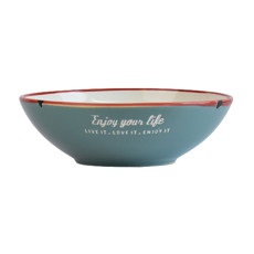 Imagem de BOWL ENJOY YOUR LIFE VERDE 18X18X5CM  - Entre Mares Ind E Com De Artesanatos Socied Ltda