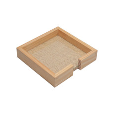 Imagem de PORTA GUARDANAPO DE MADEIRA PINUS COM SISAL NATURAL 21X21X5CM  - Rojemac Impotacao E Exportacao Ltda