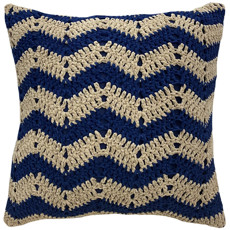 Imagem de ALMOFADA CROCHE MANUAL 52X52 MARINHO MOD02 - DECORTEXTIL - B H Turqueto Decoracoes Me