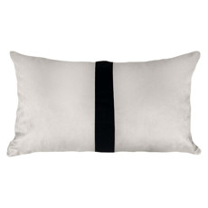 Imagem de ALMOFADA VELUDO OFF 40X60CM FILETE PRETO - DECORTEXTIL - B H Turqueto Decoracoes Me