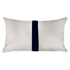 Imagem de ALMOFADA VELUDO OFF 40X60CM FILETE MARINHO - DECORTEXTIL - B H Turqueto Decoracoes Me