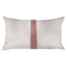 Imagem de ALMOFADA VELUDO OFF 40X60CM FILETE ROSA - DECORTEXTIL - B H Turqueto Decoracoes Me