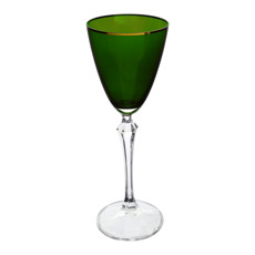 Imagem de JOGO DE 6 TAÇAS PARA VINHO TINTO EM CRISTAL ECOLÓGICO 250ML COR VERDE BOHEMIA CRISTAL  - Full Fit Industria Importacao E Comercio Ltda.