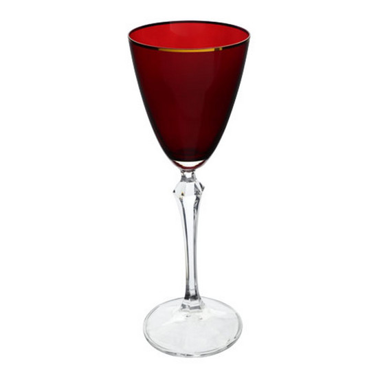 Imagem JOGO DE 6 TAÇAS PARA VINHO TINTO ELIZABETH  EM CRISTAL ECOLÓGICO 250ML COR VERMELHA BOHEMIA