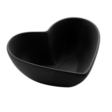 Imagem de BOWL CORAÇÃO DE CERÂMICA HEART PRETO 14X13X5CM - LYOR  - Coliseu Presentes Ltda