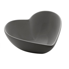 Imagem de BOWL CORAÇÃO DE CERÂMICA HEART CINZA 14X13X5CM - LYOR  - Coliseu Presentes Ltda