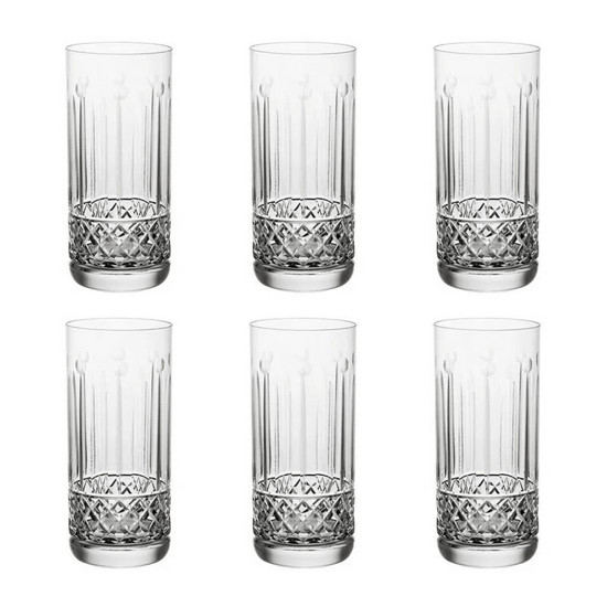 Imagem JOGO DE 6 COPOS EM CRISTAL STRAUSS LONG DRINK 395 ML