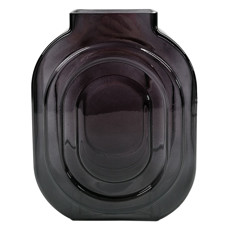 Imagem de VASO DECORATIVO DE VIDRO COR PRETO 18X8X26CM - CROSS - Cross Comercial Ltda