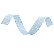 Imagem de FITA DECORTIVA COR AZUL E BRANCO  3CMX3M (FT ARAMADAS) 1 UNIDADE (PÁSCOA) - CROMUS  - Cromus Embalagem Ind. E Com. Ltda