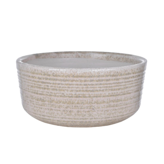 Imagem VASO DECORATIVO EM CERÂMICA COR BRANCO 20X20X9,5CM 50985-008 GRILLO 