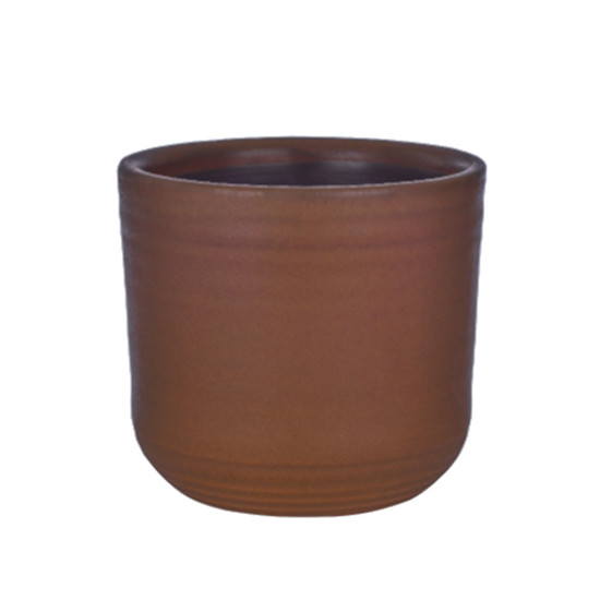 Imagem VASO DECORATIVO EM CERÂMICA 8X8X7CM COR MARROM 50983-102 GRILLO 