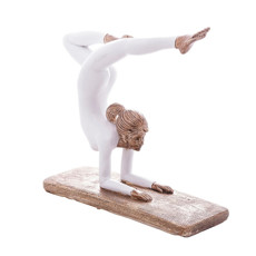 Imagem de ESCULTURA DECORATIVA DE RESINA YOGA 19X6X15CM WOLFF - Rojemac Impotacao E Exportacao Ltda