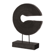 Imagem de ESCULTURA DECORATIVA EM MADEIRA 30X42,5CM COR PRETO - MART  - Moas Industria E Comercio Importacao E Exportacao Ltda