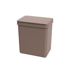 Imagem de LIXEIRA 2,5L WARM GRAY SINGLE COZA 16,4 X 11,8 X 18,5 CM WARM GRAY COZA - BRINOX - Brinox Metalurgica Sa