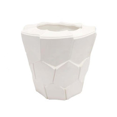 Imagem de VASO EM PORCELANA BRANCO FOSCO 25X28X28CM - LUCATTI  - Lucatti Artes E Decoracoes Ltda