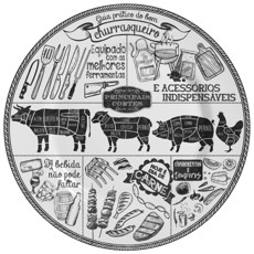 Imagem de CONJUNTO DE 6 PRATOS RASOS CHURRASCO DE CERÂMICA ALLEANZA  - Ceramica Alleanza Ltda -Epp