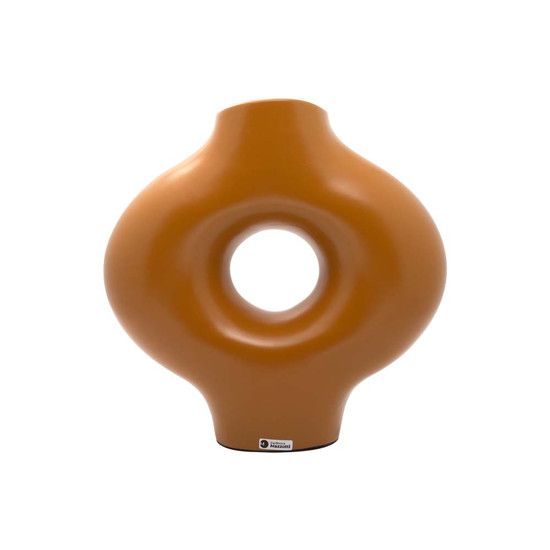 Imagem VASO DECORATIVO EM CERÂMICA COR MARROM 27X12X27CM - MAZZOTTI 