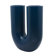 Imagem de VASO DECORATIVO EM CERÂMICA COR AZUL 27X12X35CM - MAZZOTTI - Ceramica Artistica Mazzotti Ltda