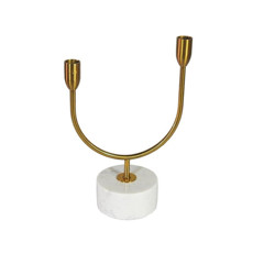 Imagem de CANDELABRO EM METAL COM BASE EM MARMORE LUCATTI  - Lucatti Artes E Decoracoes Ltda