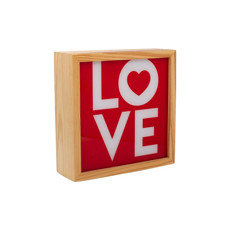 Imagem de LUMINÁRIA LIGHT BOX LOVE 25X25X8CM  - Home Glass Ind E Com Ltda Epp