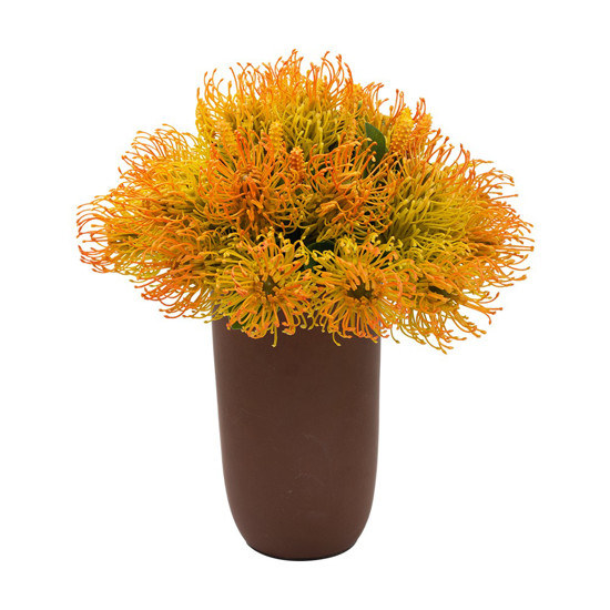 Imagem HASTE DECORATIVA DE PROTEA AMARELA EM PLÁSTICO MOLDÁVEL 60X14 CM - GRILLO