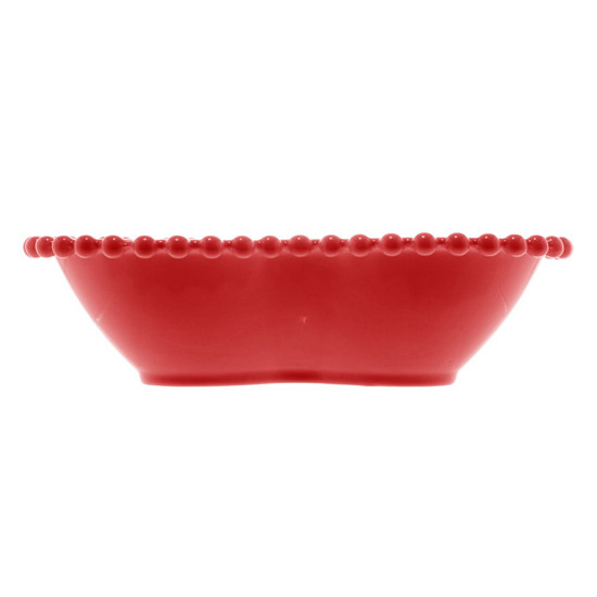 Imagem SALADEIRA DE PORCELANA CORAÇÃO BEADS VERMELHO 18CM X 15CM X 5CM - BON GOURMET 