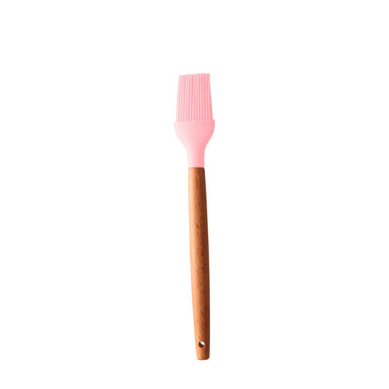 Imagem PINCEL CULINÁRIO DE SILICONE COM CABO EM BAMBU CHARMY ROSA 27,5CM - LYOR