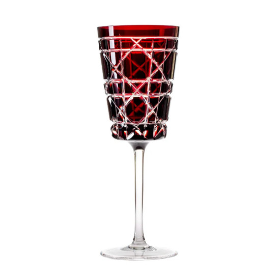 Imagem TAÇA PARA VINHO COR VERMELHO DE CRISTAL POLONESES - MOZART 