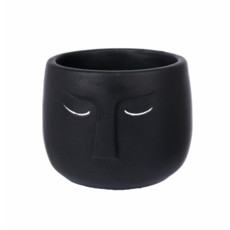 Imagem de VASO DECORATIVO FACE COR PRETO 12X12X11CM - GRILLO 51957 - Grillo Ltda