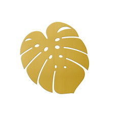 Imagem de LUGAR AMERICANO DE PLÁSTICO GARDEN LEAF DOURADO 44X38CM - LYOR - Coliseu Presentes Ltda