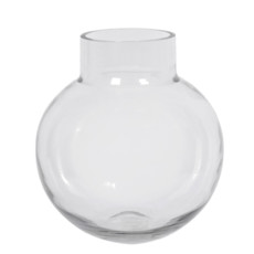Imagem de VASO DECORATIVO DE VIDRO TRANSPARENTE 10X10X23CM - GRILLO 52872 - Grillo Ltda