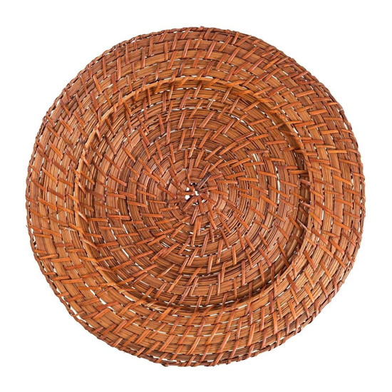 Imagem SOUSPLAT RATTAN 33CM REDONDO COR MARROM - RAFIMEX 