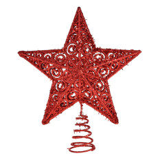 Imagem de ESTRELA TOPO DE ÁRVORE NATALINA COR VERMELHO 20X20X24CM - GRILLO 41685  - Grillo Ltda