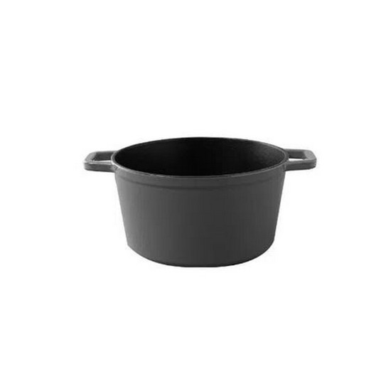 Imagem MINI CAÇAROLA EM FERRO COM TAMPA HAUS SAUTÉ Ø10X4,5CM COR CINZA - BRINOX 