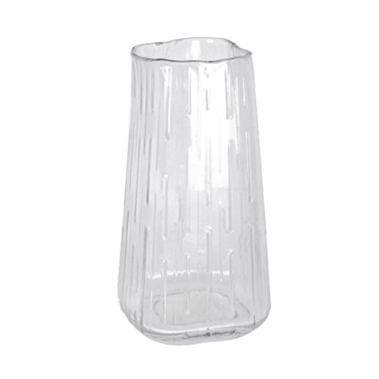 Imagem VASO DECORATIVO DE VIDRO TRANSPARENTE 10X10X28CM - GRILLO 52914