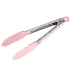 Imagem de PEGADOR DE INOX COM PONTA DE SILICONE COR ROSA 23CM - WECK  - Weck Ud Comercio Impor E Expo De Utilidades Ltda