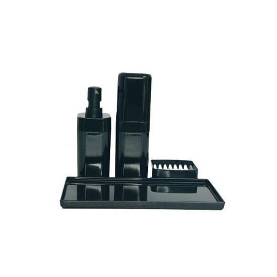 Imagem KIT DE BANHO SPLASH 4 PEÇAS COR PRETO - COZA 