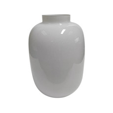 Imagem de VASO DECORATIVO EM VIDRO COR BRANCO 24X24X38CM CROSS  - Cross Comercial Ltda