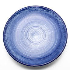 Imagem de PRATO RASO DE PORCELANA COR AZUL 27X27X3CM - SCHMIDT - Schmidt Industria Comercio Importacao E Exportacao Ltda