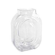 Imagem de VASO DECORATIVO EM VIDRO RETANGULAR COR TRANSPARENTE 25X8X18CM - GRILLO 53056 - Grillo Ltda