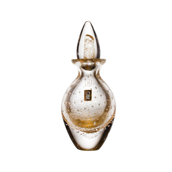 Imagem GARRAFA DECORATIVA DE CRISTAL E OURO 24K 29X15X15CM