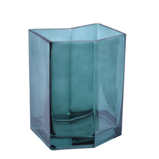 Imagem de VASO DECORATIVO EM VIDRO COR AZUL 14X15X20CM - GRILLO 53059 - Grillo Ltda