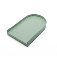 Imagem de BANDEJA DECORATIVA COM BORDA GRANDE COR VERDE CHÁ 15X26X4CM - S2 - S2 Moveis E Decoracoes Ltda