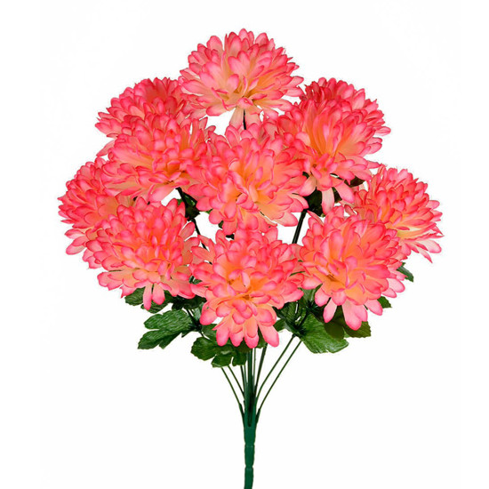 Imagem BUQUÊ DECORATIVO DE CRISÂNTEMO ROSA DE PLÁSTICO 43X19CM - GRILLO