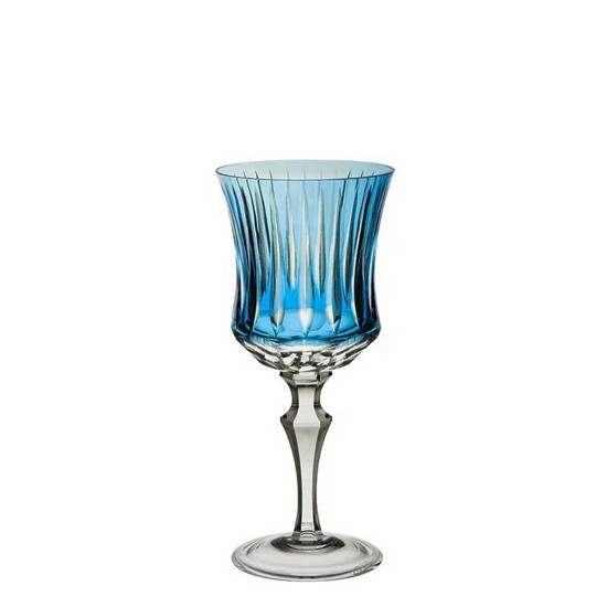 Imagem TAÇA DE CRISTAL STRAUSS PARA VINHO BRANCO 330 ML COR AZUL CLARO