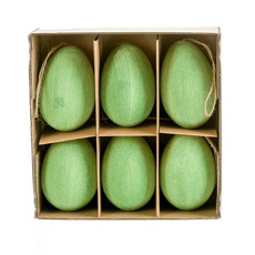 Imagem de JOGO DE OVOS DA PÁSCOA COR VERDE DE ISOPOR 6 PEÇAS DE 8CM - TOK DA CASA  - Store Mania Comercio E Importacao Ltda