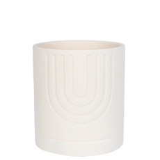 Imagem de CACHEPOT EM CIMENTO COR OFF WHITE 20X18X18CM - GRILLO 53159 - Grillo Ltda