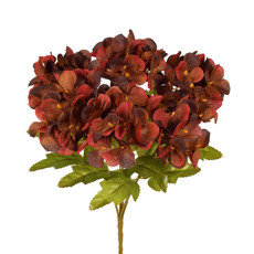 Imagem de BUQUÊ HORTENSIA OUTONADO X6 VERMELHO 33X11CM - GRILLO 53001 - Grillo Ltda